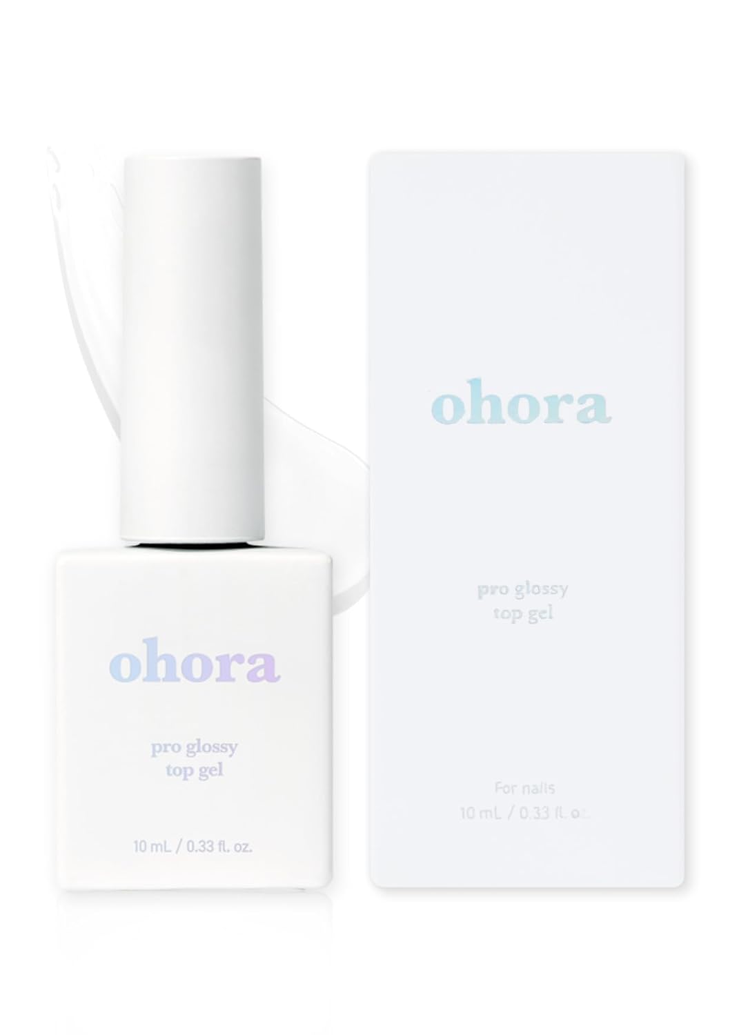 ohora Gel Nail Care (Pro Glossy Top Gel) - Corrects Nail Texture, Easy to Use & Easy to Remove for Semi Cured Gel Nail Strip Application - Professional Salon-Quality for Healthy, Strong Nails