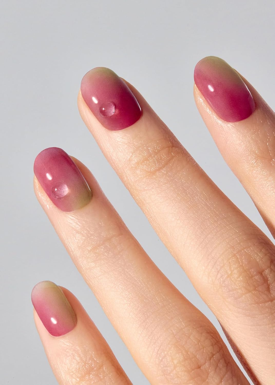 ohora Semi Cured Gel Nail Set of 3 (N Seashell Love & N Juicy Grape & N Hibiscus Jelly) - Professional Salon-Quality Nail Care - Easy to Use, Comfortable Curing, and Easy to Remove